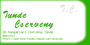 tunde cserveny business card
